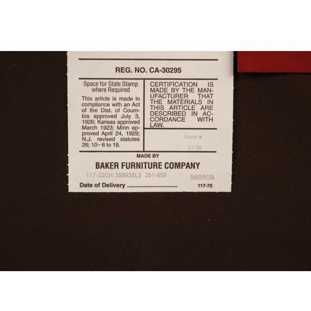 Red Mid-Century Modern Style Coach for Baker Furn. Red Tanned Leather Club Chair For Sale - Image 8 of 9