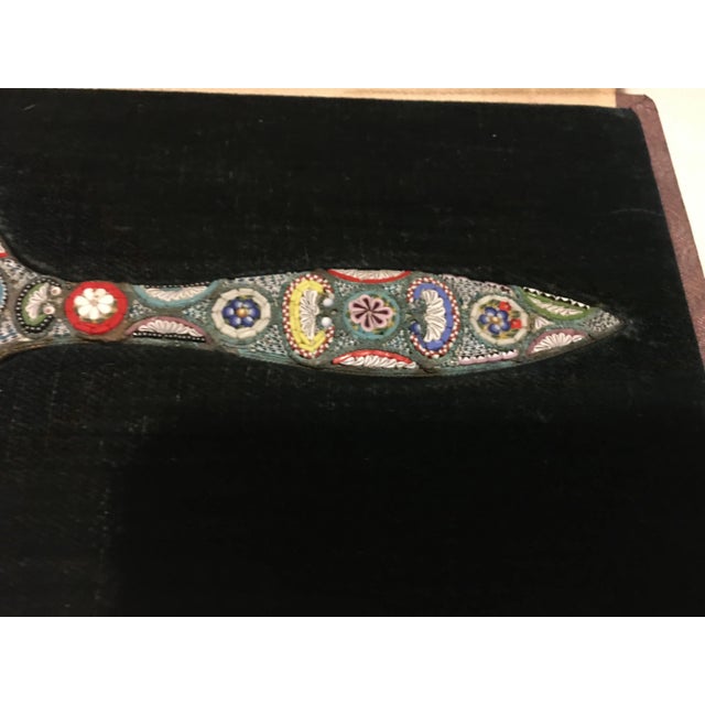 Intricacy detailed Italian micro mosaic hand mirror in original presentation box. Circa 1900’s. No missing tiles. Made in...