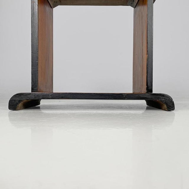 Italian Art Deco Wooden Coffee Table with Painted Black Rounded Profiles, 1940s For Sale - Image 14 of 18
