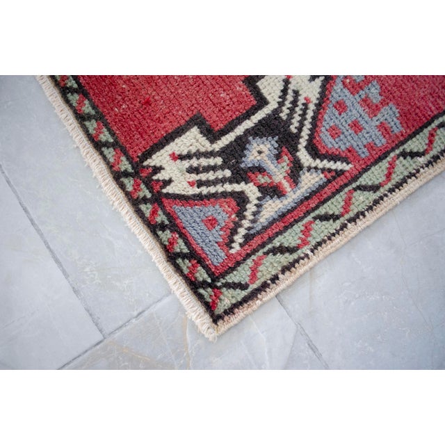 Hand Knotted Door Mat, Entryway Rug, Bath Mat, Kitchen Decor, Small Rug, Turkish Rug - 1'8" X 3'1" For Sale - Image 9 of 14