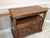 Vintage 70s American Traditional Walnut Flip-Top Rolling Server Console For Sale - Image 12 of 12