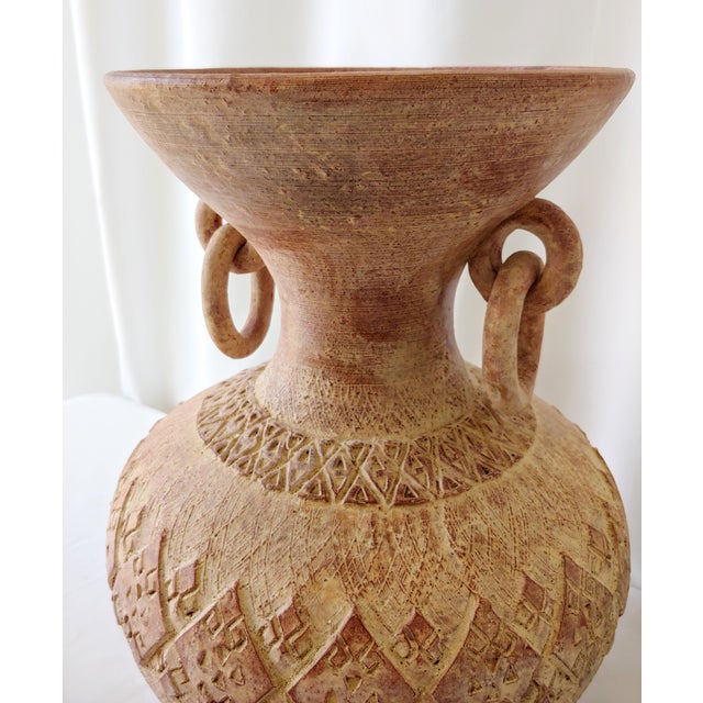 Latin American Tribal Large Decorated Vase Vessel Chairish