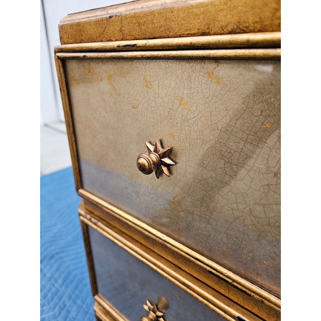 Theodore Alexander Eglomise Venetian Side Table For Sale - Image 10 of 16