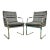 Late 20th Century Mid Century Modern Milo Baughman Style Chrome Steel Cantilever Arm Chairs - Pair For Sale