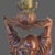 Chinoiserie Antique Hand Carved Hardwood Hotei Happy Joyous Buddha Arms Raised Holding a Lotus Flower Table Lamp For Sale - Image 3 of 16