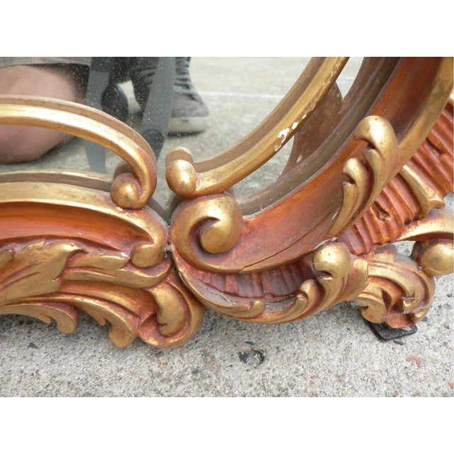 Mid-Century Rococo Mirror, 1950s For Sale - Image 10 of 14
