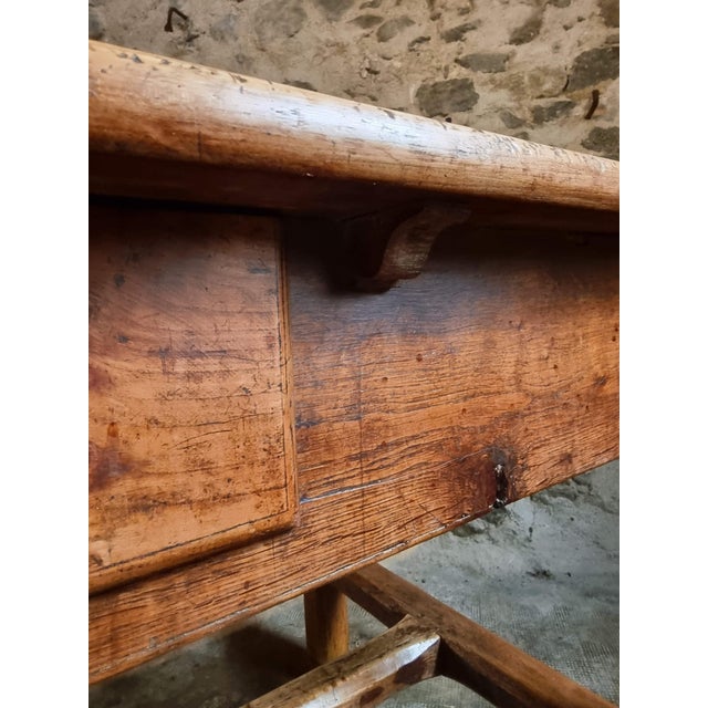 French Walnut Dining Table with Drawer, Late 19th Century For Sale - Image 9 of 18