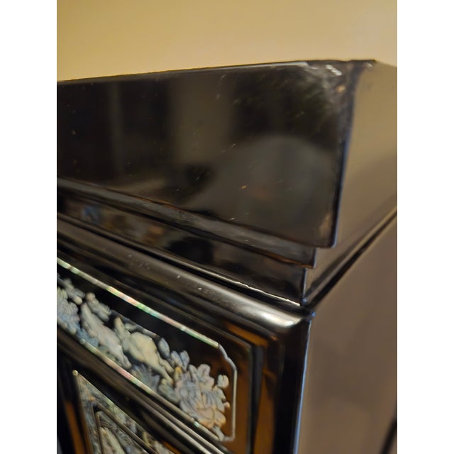 Vintage Korean Mother-of-Pearl Inlay Cabinet For Sale - Image 10 of 10