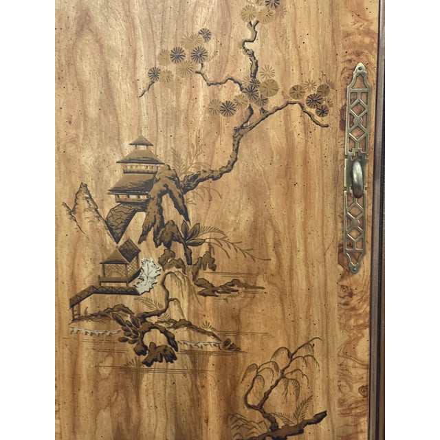 Fabulous 1970s Drexel Heritage Faux Bamboo Chinoiserie Cabinet For Sale In Miami - Image 6 of 8