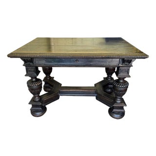 Antique 19th Century Renaissance Style Side Table or Desk For Sale