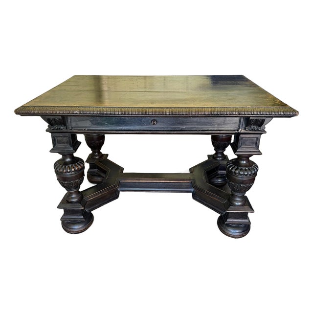 Antique 19th Century Renaissance Style Side Table or Desk For Sale