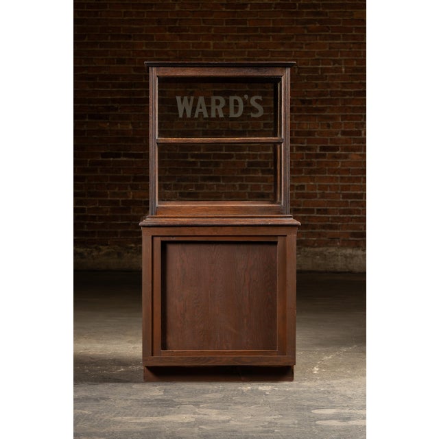 Industrial Early 20th Century Ward’s Tip-Top Bread Oak Display Case For Sale - Image 3 of 8