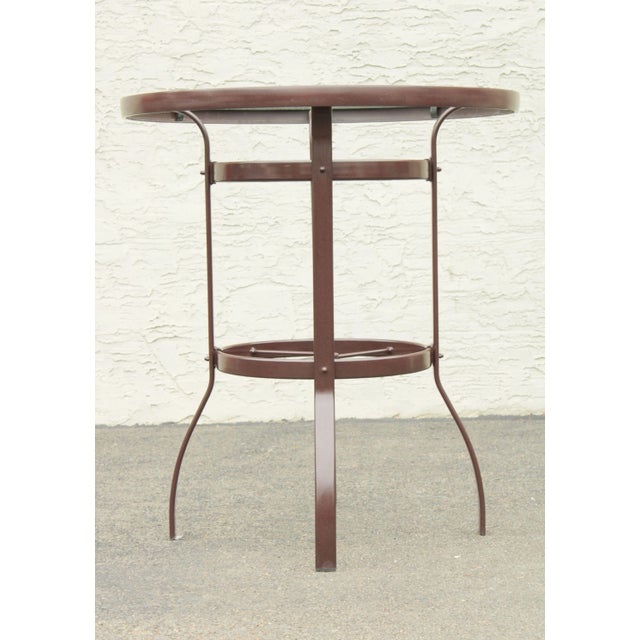 Woodard Furniture Co. Woodard Belden Aluminum Patio 4 Piece Patio High Top Table & Chairs Set - Set of 4 For Sale - Image 4 of 12