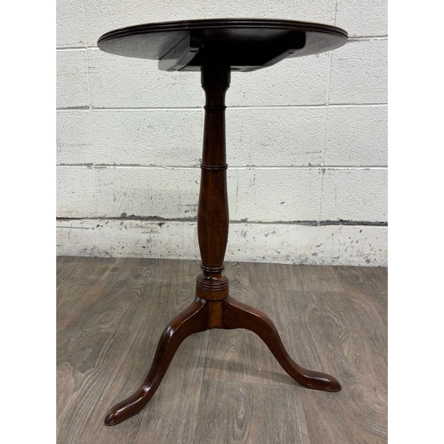 Late 19th Century Antique 19th Century Mahogany Tilt Top Tea Occasional Pedestal Tripod Table For Sale - Image 5 of 11