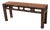 Vintage Asian Carved Elm Wood 44” Long Bench Accent Table Window Seat Plant Stand For Sale