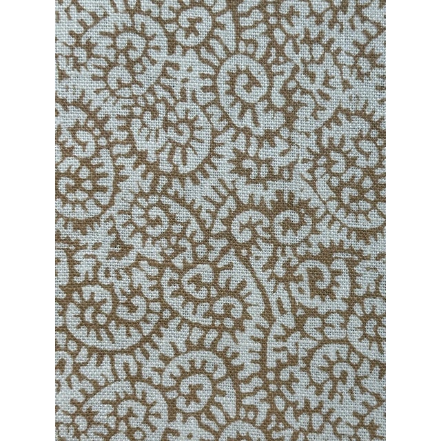 Peter Fasano Fiddlehead Linen Fabric in Harvest 3 1/2 Yards 100% linen 52" wide, 24" repeat