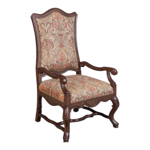 Panache for Michael Taylor Louis XIV Style Walnut Arm Chair - 1 of 2