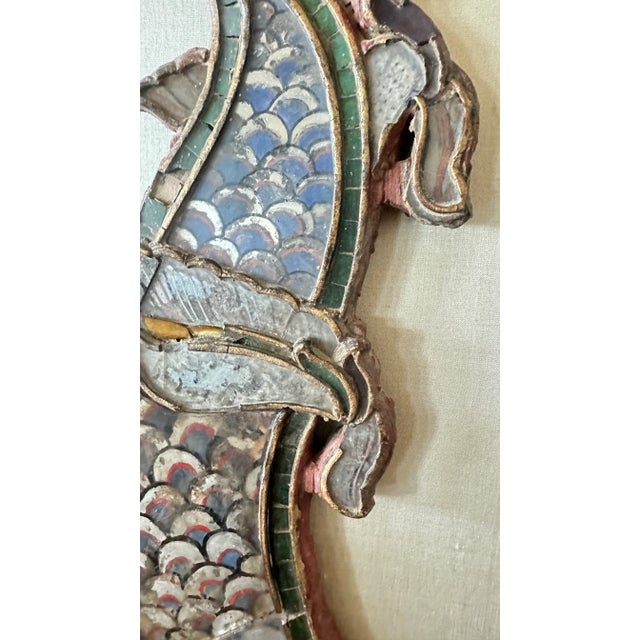 Brown Antique Pair of Thai Naga Sculptures, Circa 1880 For Sale - Image 8 of 11