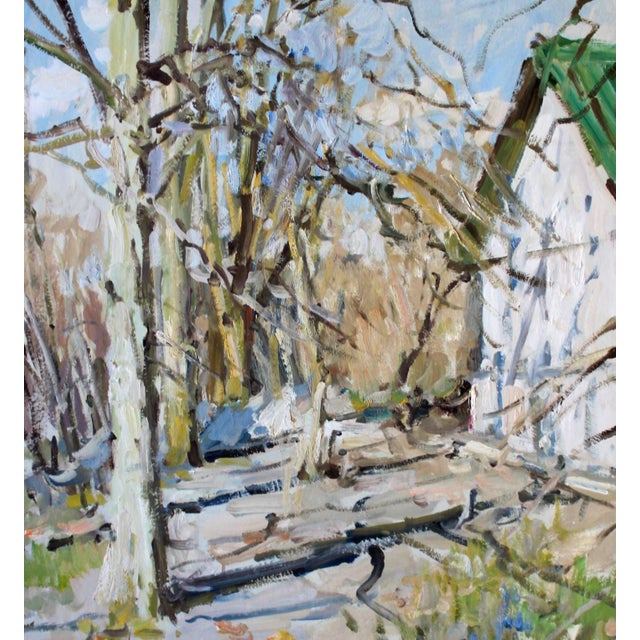 Edgars Vinters, Sunny Alley, 1971, Oil on Board For Sale - Image 4 of 6