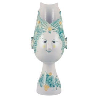 Ceramic Vase in the Form of Womans Head by Bjørn Wiinblad, 1983 For Sale