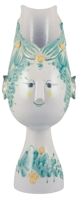Ceramic Vase in the Form of Womans Head by Bjørn Wiinblad, 1983