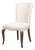 Louis XV Dining Chairs in Cream with Dark Brown Legs, Sets of 2 For Sale