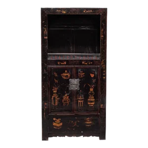 Chinese Painted Book Cabinet, C. 1850