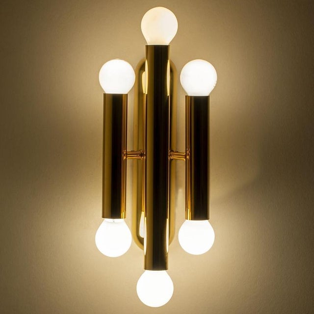 Metal Brass Wall Light by Sciolary, Italy, 1970s For Sale - Image 7 of 14
