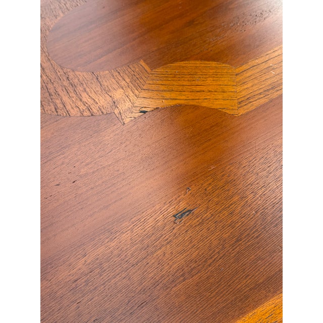 Newly Refinished - French Heritage Lyre Leg Harvest Dining Table For Sale - Image 10 of 12