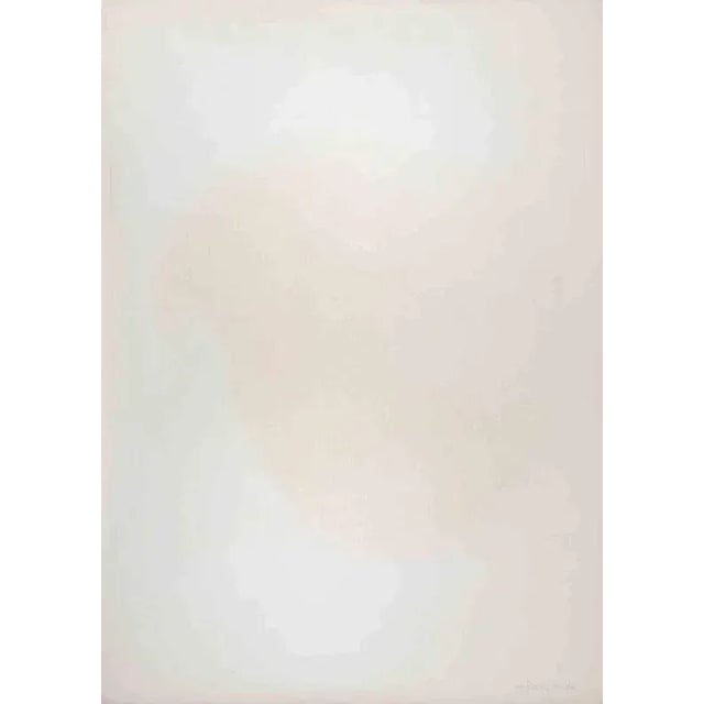 Giacomo Porzano, Profile in Pink and Green, Etching, 1972 For Sale - Image 4 of 5