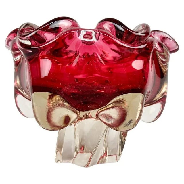 Art Glass Bowl attributed to Josef Hospodka for Chribska Glassworks, 1960s For Sale - Image 11 of 11