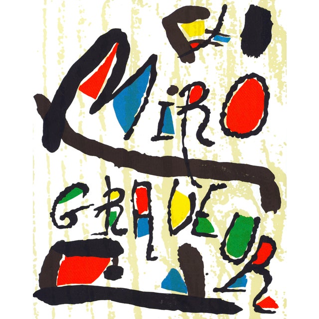 Joan Miró "Graveur" Original 2001 Woodcut Engraving Cover For Sale