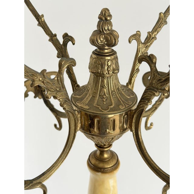 Italian Onyx Marble and Brass Coat Stand, 1960s For Sale - Image 13 of 18
