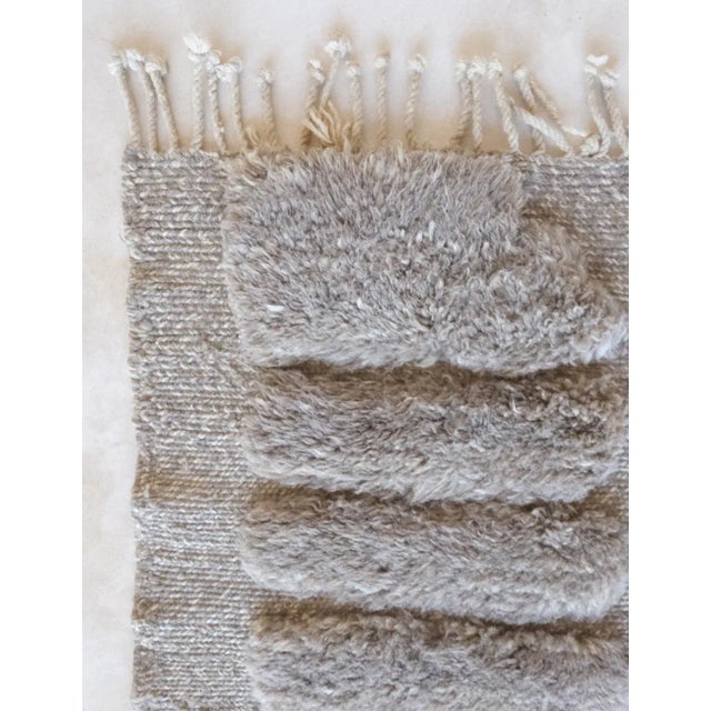 Moroccan Handwoven Minimalist Rug - 5 X 3.6 Ft For Sale - Image 4 of 8