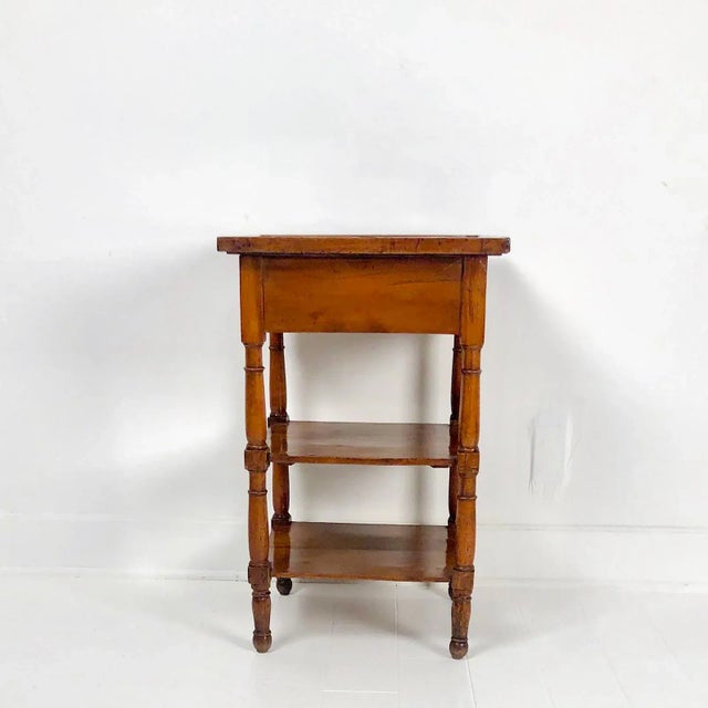 Late 18th Century French Fruitwood and Marble Wine Table For Sale - Image 4 of 7