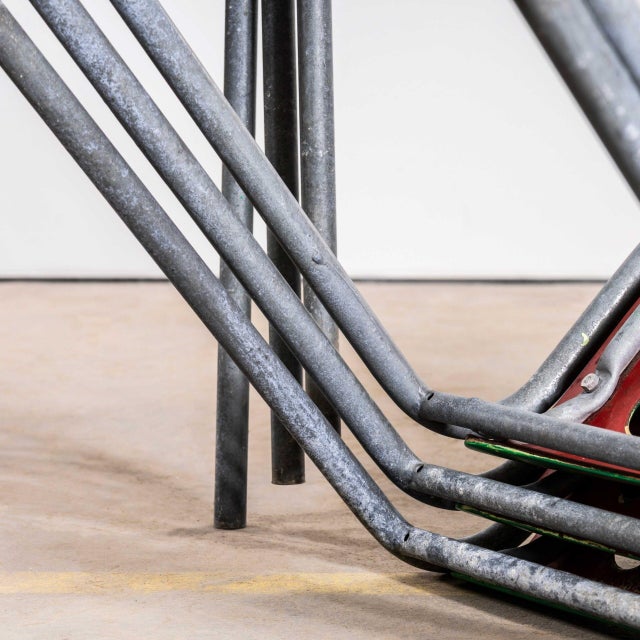 Vintage Swiss Stella Metal Garden Chairs by Burri, 1960s, Set of 6 For Sale - Image 4 of 9