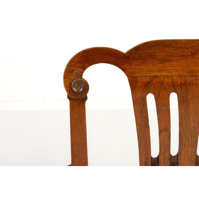 Large 18th Century English George III Mahogany Armchairs, Set of 2 For Sale - Image 9 of 11