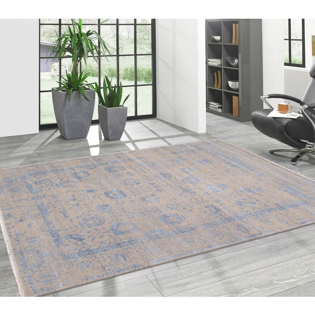 Pasargad Home Transitional Silver Area Rug, 8' 0'' X 10' 1'' For Sale In New York - Image 6 of 6