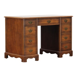 Vintage Georgian Style Partner Desk For Sale