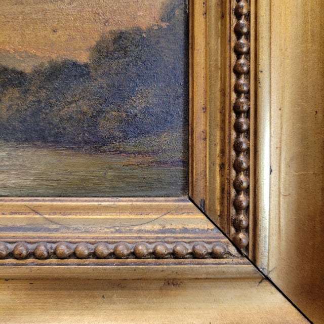 French Artist, River Landscape, 19th Century, Oil on Panel, Framed For Sale - Image 13 of 18