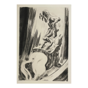 1945 Jean Gabriel Daragnes Circus Rider Etching