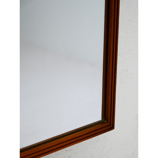 1950s Vintage Scandinavian Teak Mirror, 1950s For Sale - Image 5 of 8