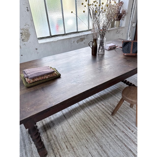 Drapers Oak Table with Extensions, 1900s For Sale - Image 3 of 18