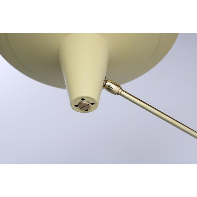 Mid-Century Modern Light Yellow Brass Paperclip Wall Lamp by J. J. M. Hoogervorst for Anvia, 1950s For Sale - Image 3 of 13