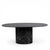 Italian Black Marble Dining Suite with Leather, 1980s, Set of 7 For Sale - Image 6 of 10