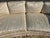 Elegant vintage curved sofa featuring cream chinoiserie jacquard upholstery with a beautiful woven scenic pattern. Its...