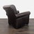 Classic Brown Leather Lounge Chair With Rolled Arms For Sale - Image 4 of 9