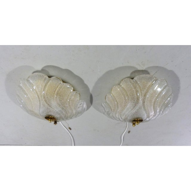 Mid-Century Modern Murano Glass Wall Lamps from Hillebrand, 1960s, Set of 2 For Sale - Image 3 of 18