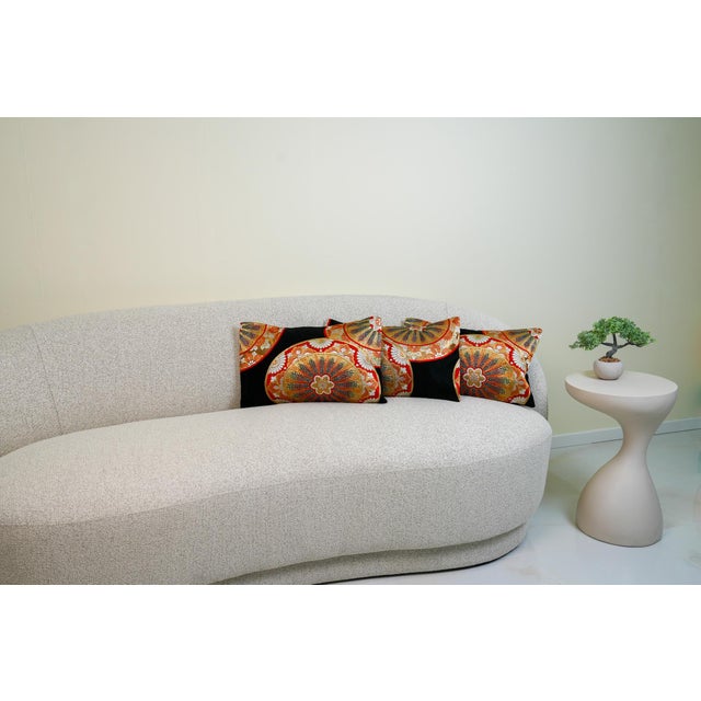 Japanese Ceremonial Silk Lumbar Cushion by Renaras For Sale - Image 6 of 7