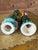 Turquoise Pair of Whimsical Hand-Painted Ceramic Mermaid Candlestick Holders For Sale - Image 8 of 9